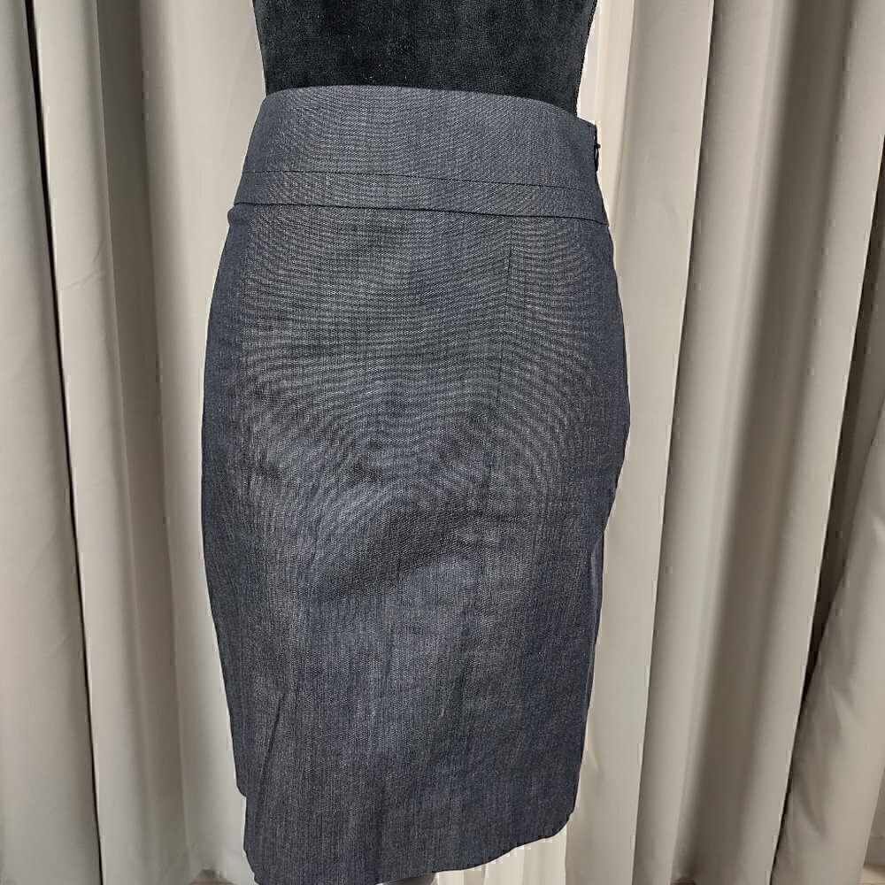 Ann Taylor Loft Women's Charcoal Gray Cotton A-Line Skirt Size 0
